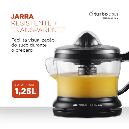 Espremedor de frutas 1,25L com cone extra para limo - E-02  110V