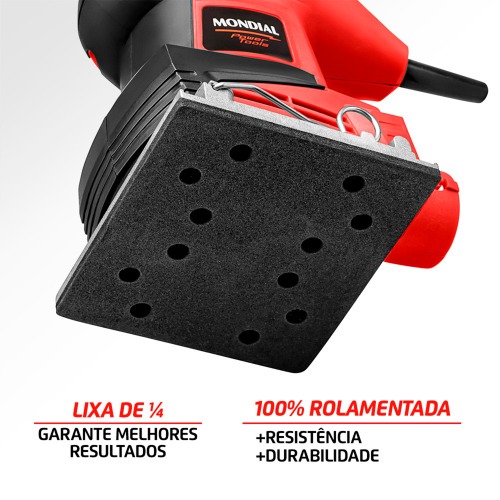 Lixadeira orbital 250W 110 x 103 mm com coletor de pó - FLO-2  220V Lixadeira orbital 250W 110 x 103 mm com coletor de pó - FLO-2  220V