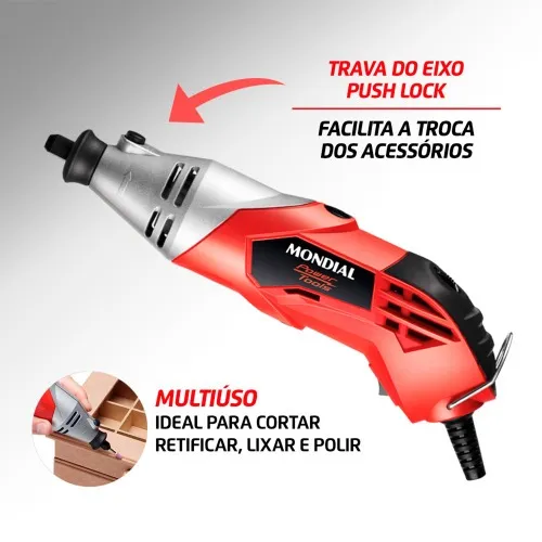 Kit Micro retífica 170 watts com 44 acessórios - FMR-01  220V