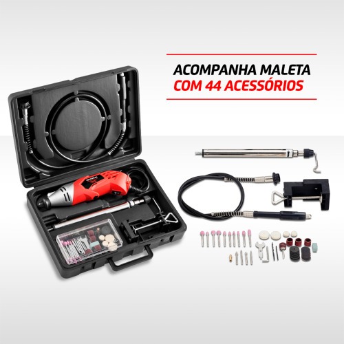 Kit Micro retífica 170 watts com 44 acessórios - FMR-01  220V Kit Micro retífica 170 watts com 44 acessórios - FMR-01  220V