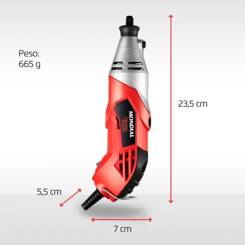 Kit Micro retífica 170 watts com 44 acessórios - FMR-01  220V