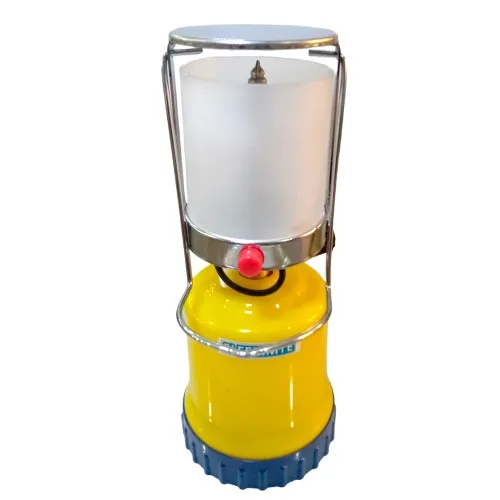 Lampião a gás amarelo e azul - LA-217