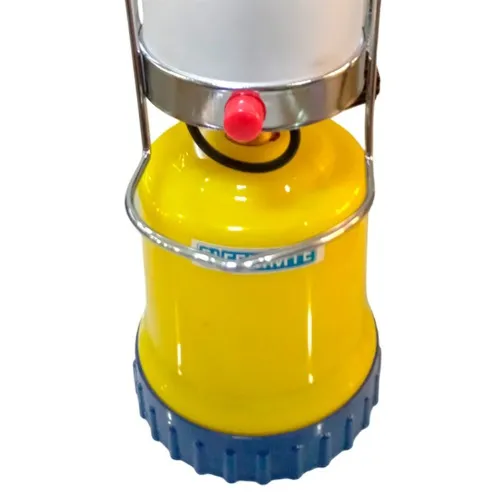 Lampião a gás amarelo e azul - LA-217