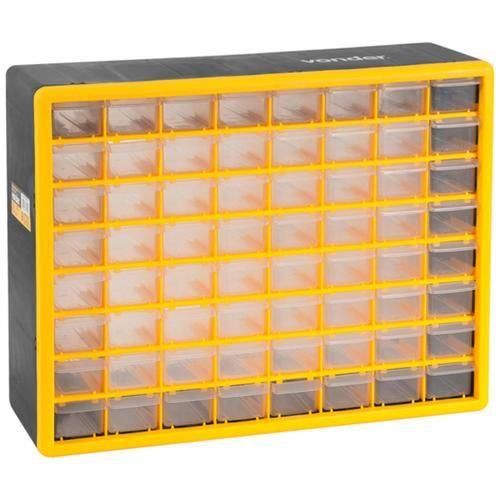 Organizador plástico com 64 compartimentos - OPV310 Organizador plástico com 64 compartimentos - OPV310