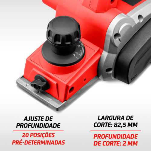 Plaina elétrica 700 watts corte por passada de 2 mm - FPL-02  110V Plaina elétrica 700 watts corte por passada de 2 mm - FPL-02  110V