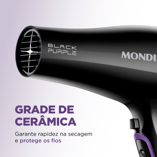 Secador de cabelo 2.000 watts Black Purple SCN-01  110V
