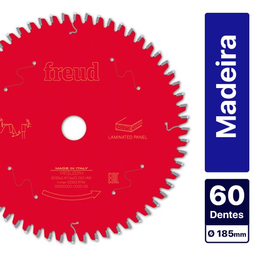 Disco de serra para madeira 185 x 20 mm 60 dentes - F03FS09801