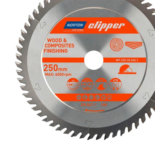 Disco de serra para madeira 250 x 30 mm 80 dentes - Clipper Disco de serra para madeira 250 x 30 mm 80 dentes - Clipper