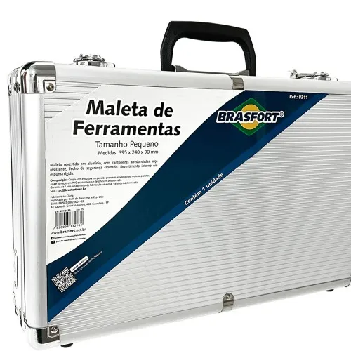 Maleta de alumínio para ferramentas pequena 395 x 240 x 90 mm - 8311