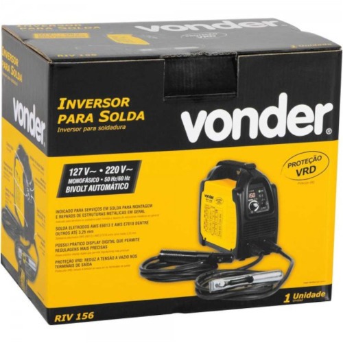 Inversora de solda 150A para eletrodo revestido e tig DC bivolt - RIV 156  110V/220V Inversora de solda 150A para eletrodo revestido e tig DC bivolt - RIV 156  110V/220V