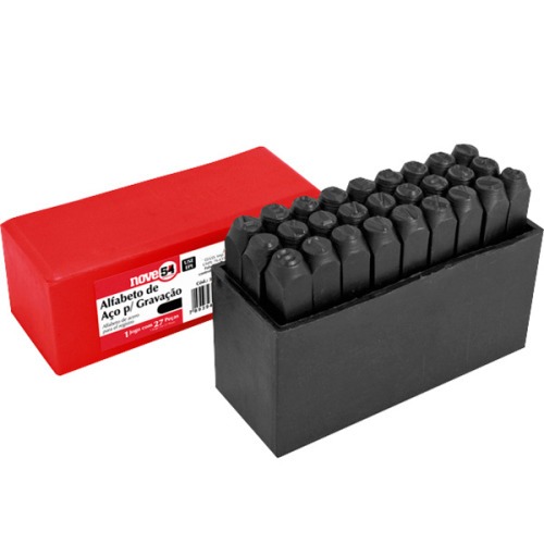 Jogo de alfabeto em a�o para grava��o 8 mm