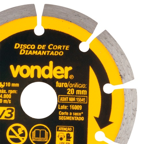 Disco diamantado segmentado 100 mm para concreto Disco diamantado segmentado 100 mm para concreto