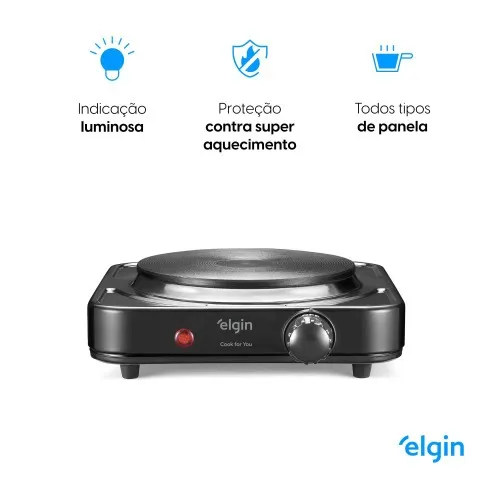 Fogão elétrico de mesa 1 prato 1.000 watts - Cook For You  220V