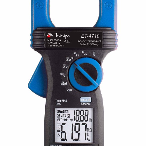 Alicate ampermetro para Painel Solar True RMS AC+DC - ET-4710