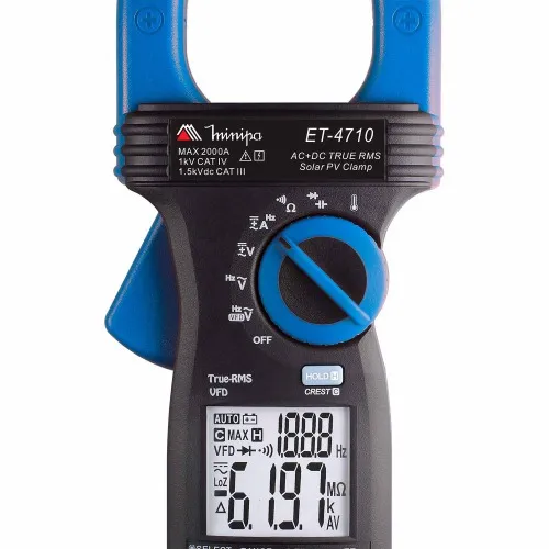Alicate amperímetro para Painel Solar True RMS AC+DC - ET-4710