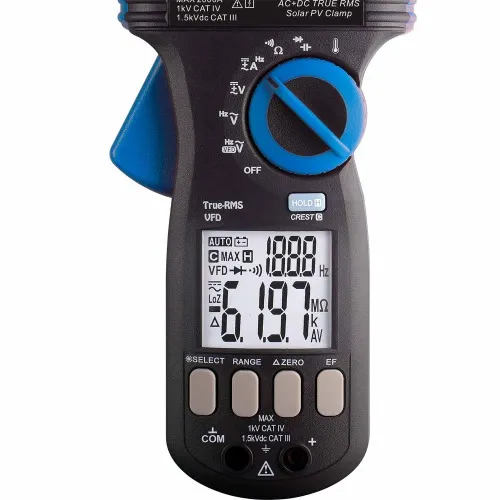 Alicate amperímetro para Painel Solar True RMS AC+DC - ET-4710