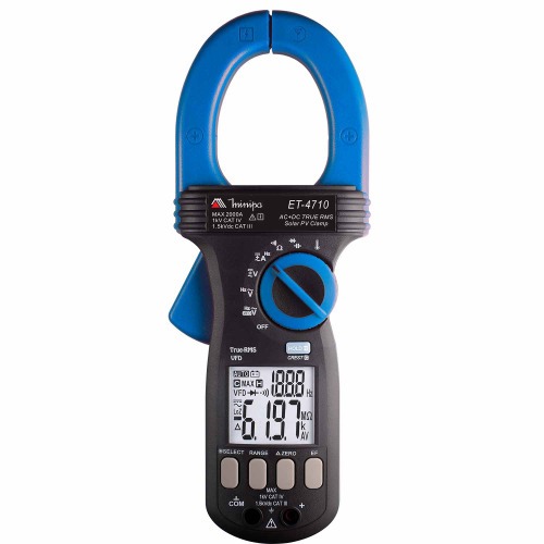 Alicate ampermetro para Painel Solar True RMS AC+DC - ET-4710