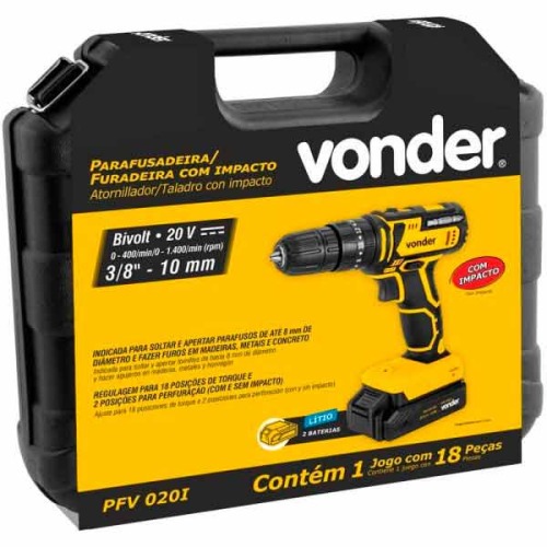 Furadeira Parafusadeira de impacto 3/8 Furadeira Parafusadeira de impacto 3/8
