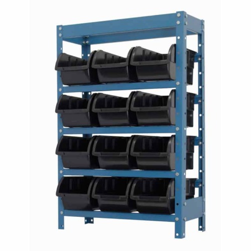 Estante metlica com 12 gavetas n5 preta - NE12/5P