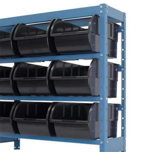 Estante metálica com 9 caixas n° 7 preta - NE9/7P Estante metálica com 9 caixas n° 7 preta - NE9/7P