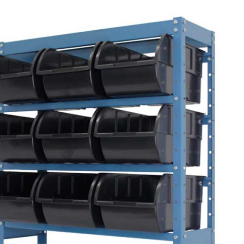 Estante metálica com 9 caixas n° 7 preta - NE9/7P Estante metálica com 9 caixas n° 7 preta - NE9/7P