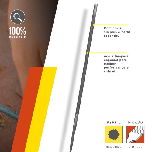 Jogo de lima para motosserra 13/64