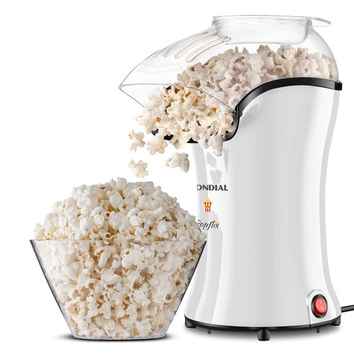 Pipoqueira el�trica com bico direcionador 1200 watts branca- PopFlix  220V