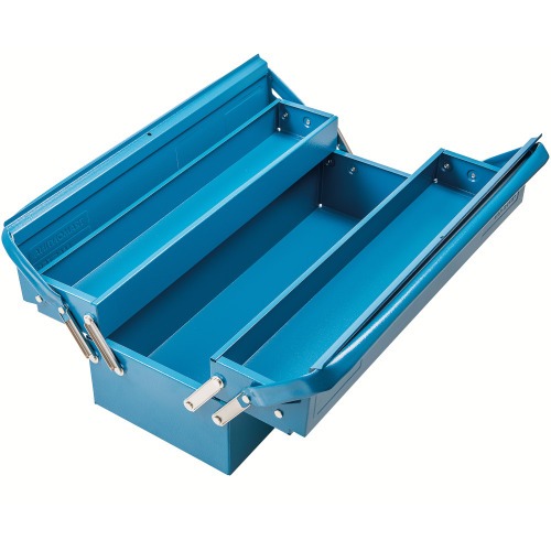 Caixa para ferramentas sanfonada com 3 gavetas e alças fixas Caixa para ferramentas sanfonada com 3 gavetas e alças fixas