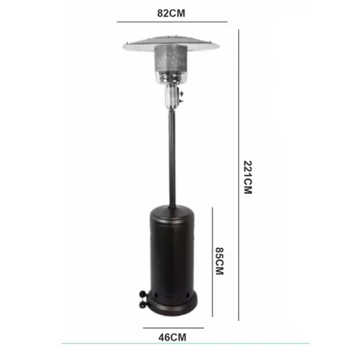 Aquecedor de ambiente externo a gás Torre aço preto - NI48TP