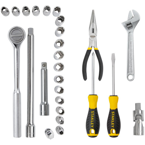 Jogo de soquete sextavado 10 a 19mm e 3/8