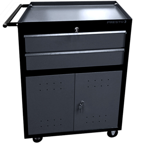 Carrinho para ferramentas com 2 gavetas e 2 portas - Dark