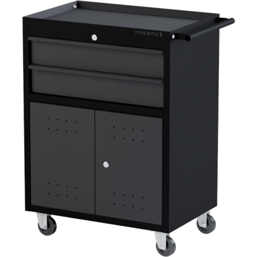 Carrinho para ferramentas com 2 gavetas e 2 portas - Dark