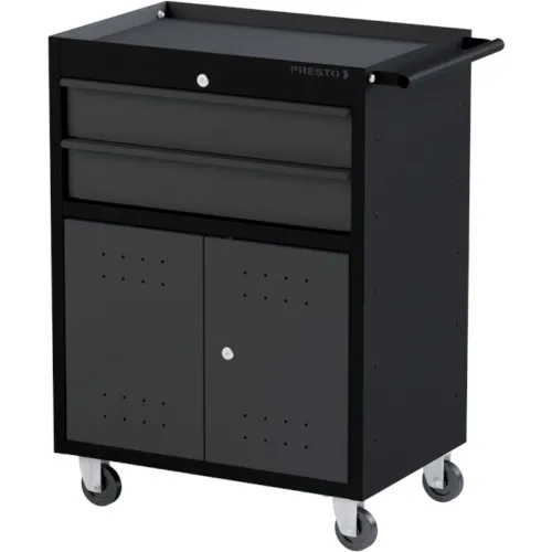 Carrinho para ferramentas com 2 gavetas e 2 portas - Dark