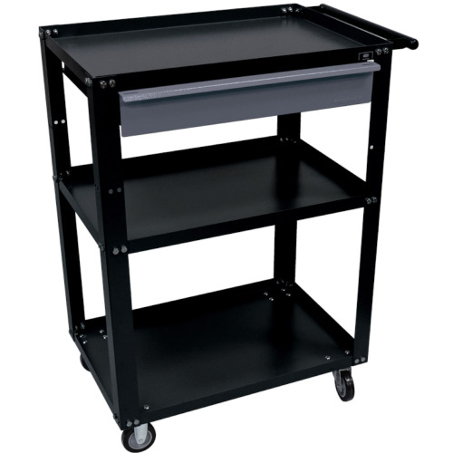 Carrinho para ferramentas aberto com 3 prateleiras e 1 gaveta - Dark