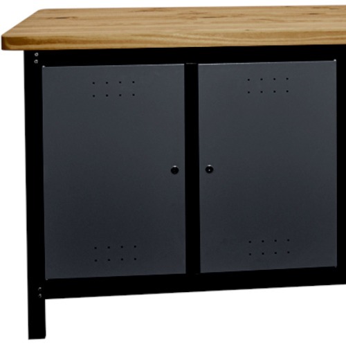 Bancada fechada com 4 portas 2 m tampo 40 mm - Dark