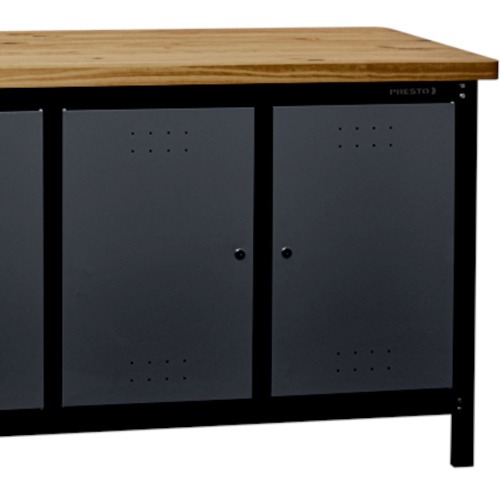Bancada fechada com 4 portas 2 m tampo 40 mm - Dark