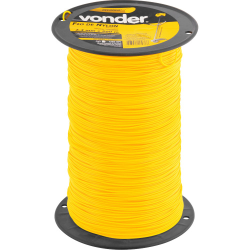 Fio de nylon espessura de 2,4 mm com 500 metros para roçadeira Fio de nylon espessura de 2,4 mm com 500 metros para roçadeira