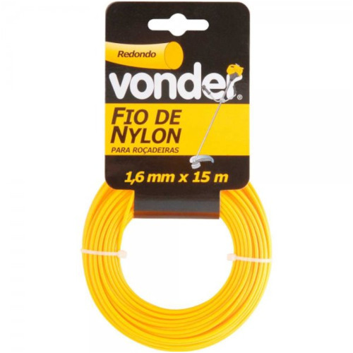Fio de nylon para aparador de grama 1,6 mm x 15 metros Fio de nylon para aparador de grama 1,6 mm x 15 metros