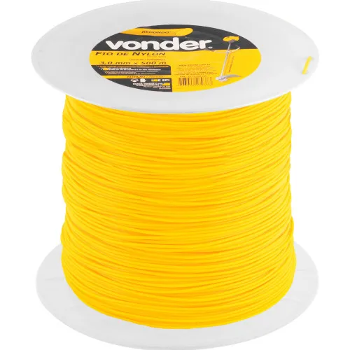 Fio de nylon 3 mm rolo com 500 metros para roçadeiras