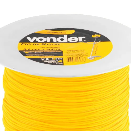 Fio de nylon 3 mm rolo com 500 metros para roçadeiras