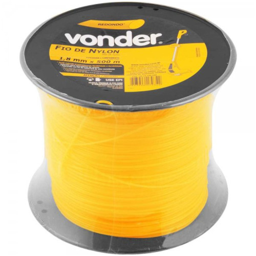 Fio de nylon espessura de 1,8 mm com 500 metros para aparador de grama