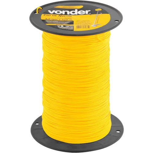 Fio de nylon espessura de 2,0 mm com 500 metros para roçadeira