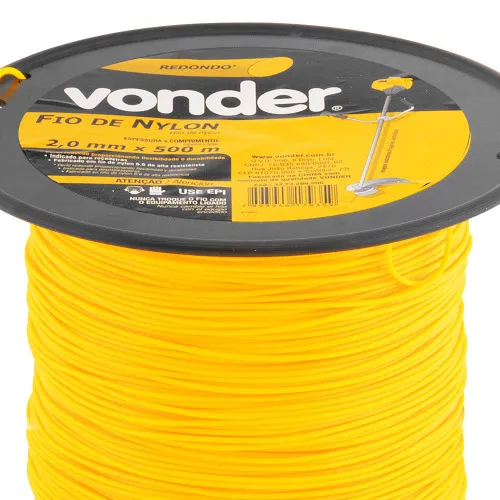 Fio de nylon espessura de 2,0 mm com 500 metros para roçadeira