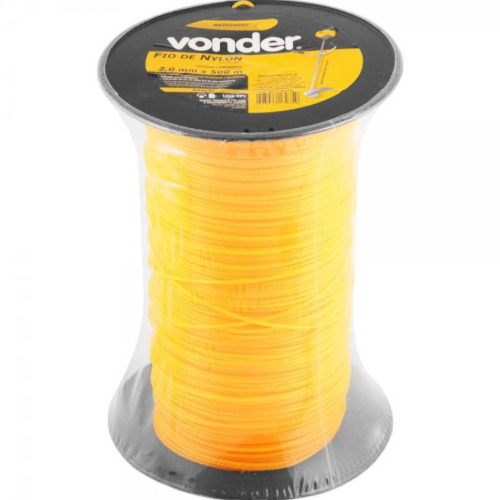 Fio de nylon espessura de 2,0 mm com 500 metros para roçadeira Fio de nylon espessura de 2,0 mm com 500 metros para roçadeira