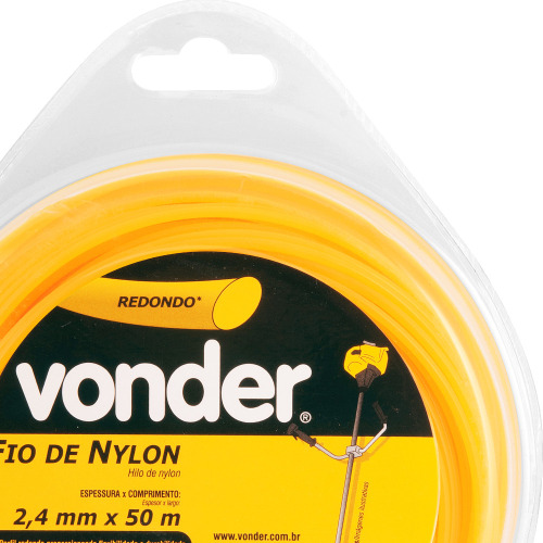 Fio de nylon para roçadeira 2,4 mm x 50 metros Fio de nylon para roçadeira 2,4 mm x 50 metros
