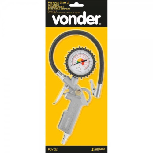 Calibrador de pneus 2 em 1 com manômetro - PLV 21 Calibrador de pneus 2 em 1 com manômetro - PLV 21