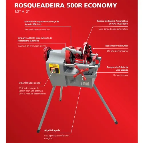 Rosqueadeira elétrica automática 1/2