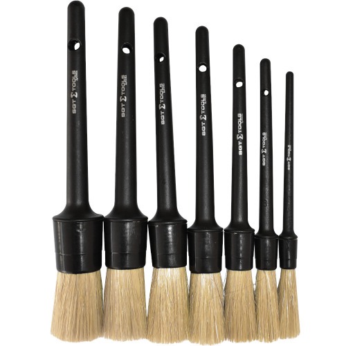 Kit pinceis de cerdas naturais macias 7 peças Kit pinceis de cerdas naturais macias 7 peças