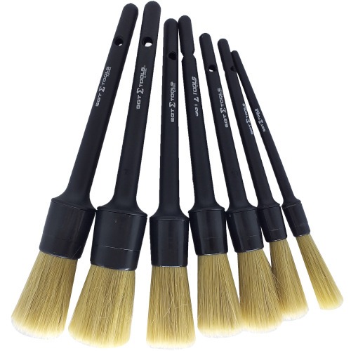 Kit pinceis de cerdas naturais macias 7 peças Kit pinceis de cerdas naturais macias 7 peças