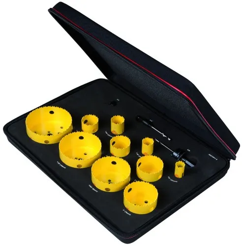 Jogo de serra copo 19 a 64 mm com 10 peças - DEEP CUT - KDC09041-S